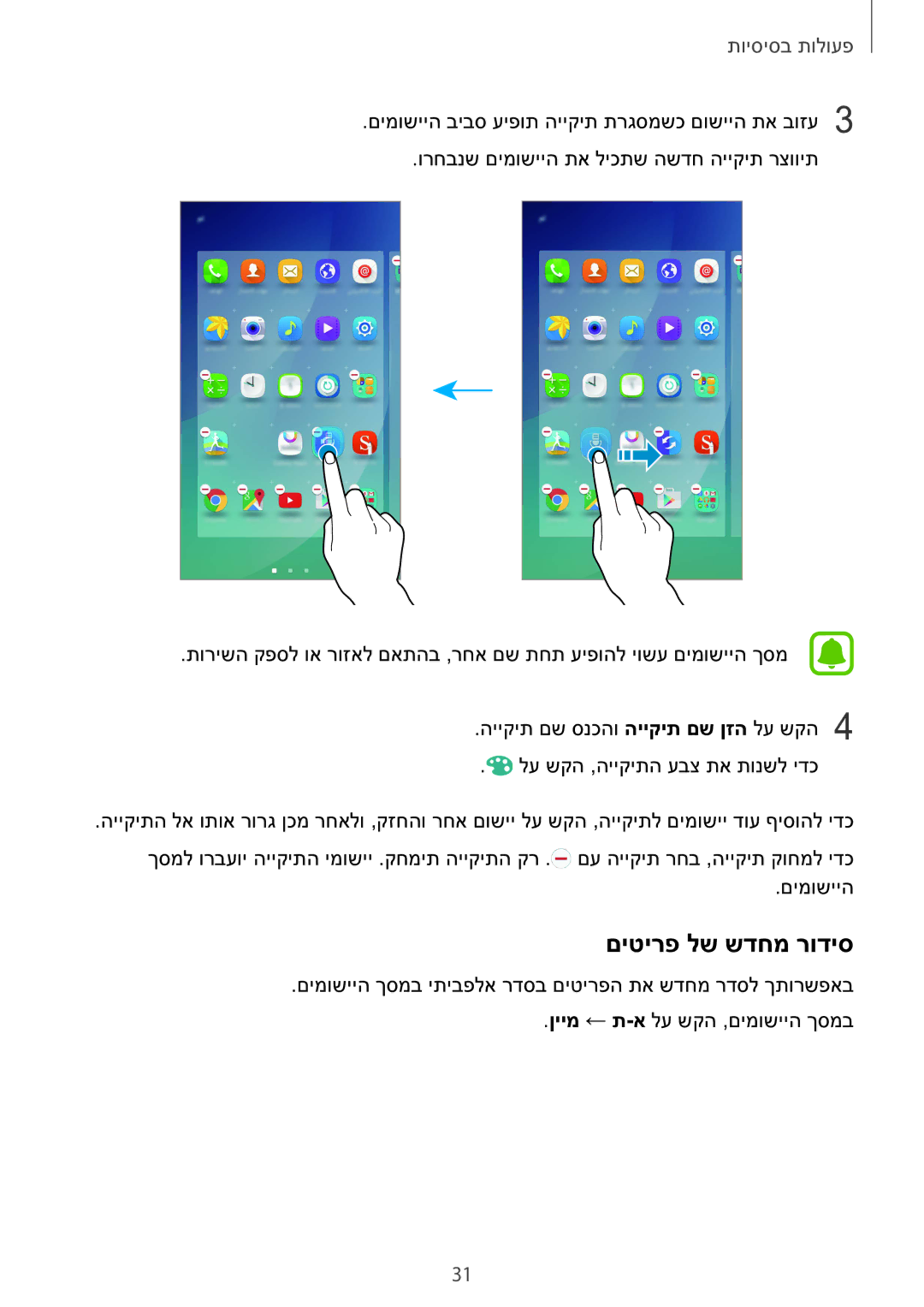 Samsung SM-N920CZDAILO manual םיטירפ לש שדחמ רודיס 