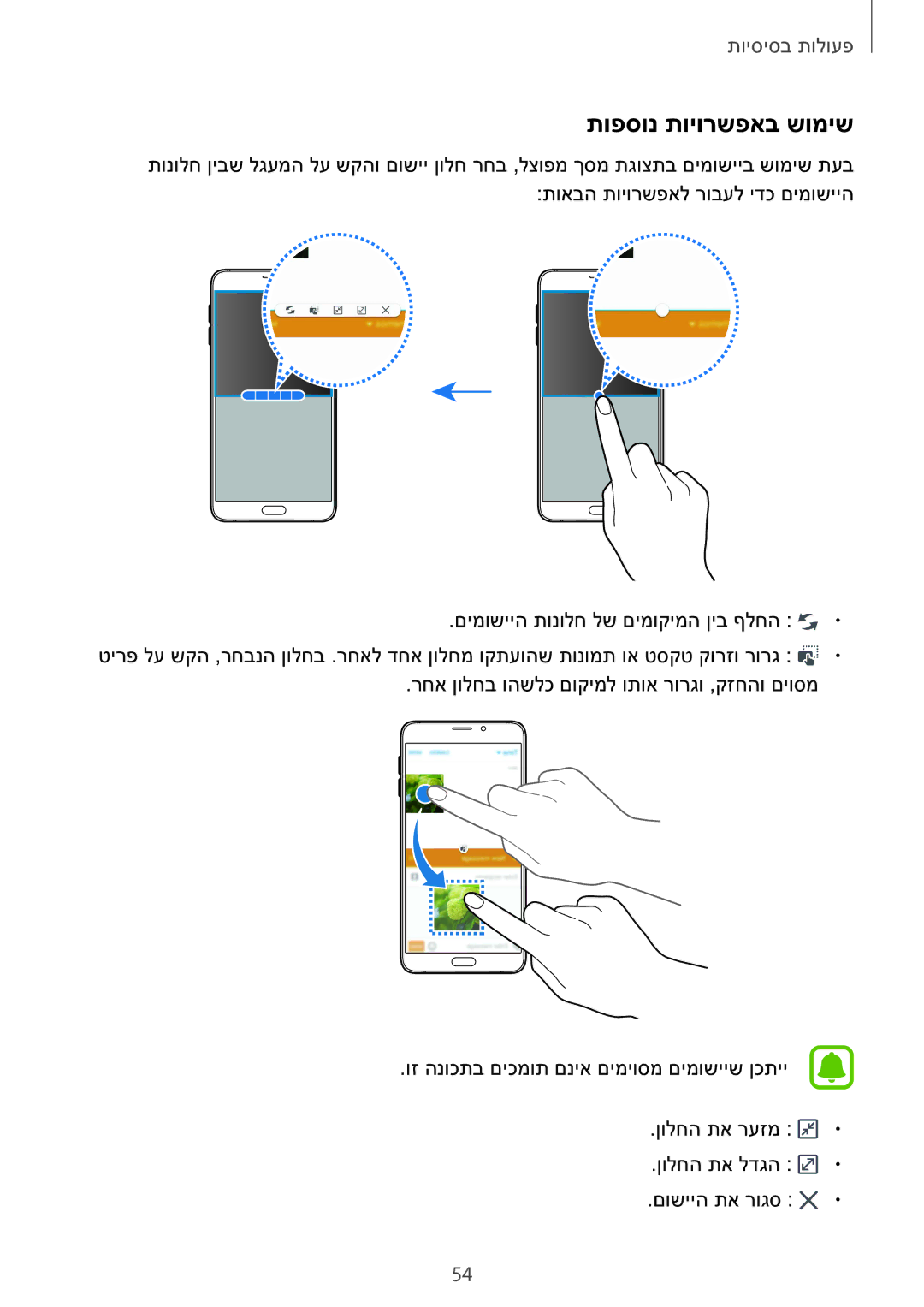 Samsung SM-N920CZDAILO manual תופסונ תויורשפאב שומיש 