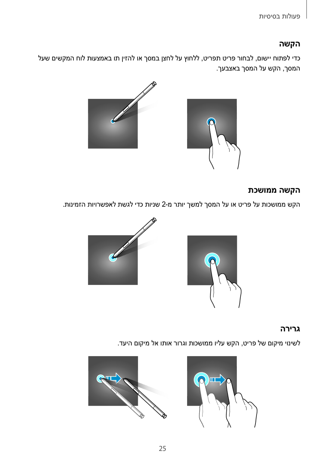 Samsung SM-N920CZDAILO manual תכשוממ השקה, הרירג 