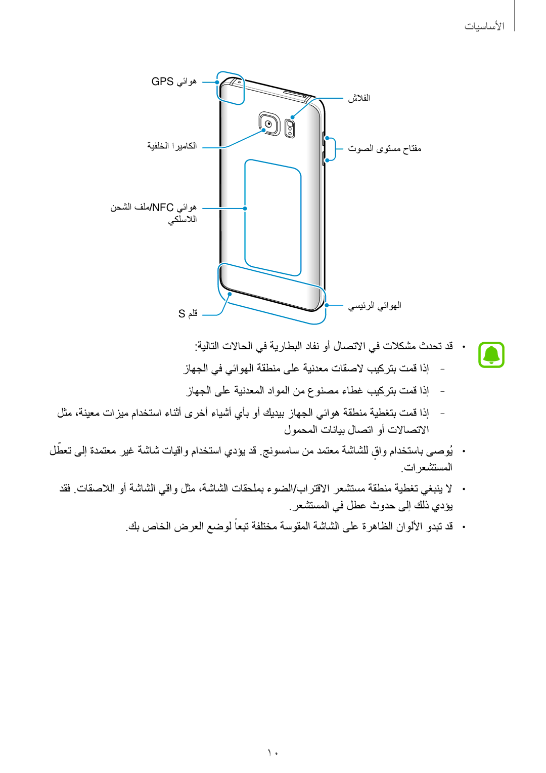 Samsung SM-N920CEDEKSA, SM-N920CZDUXSG, SM-N920CZKAKSA, SM-N920CZDAKSA manual الأساسيأا 