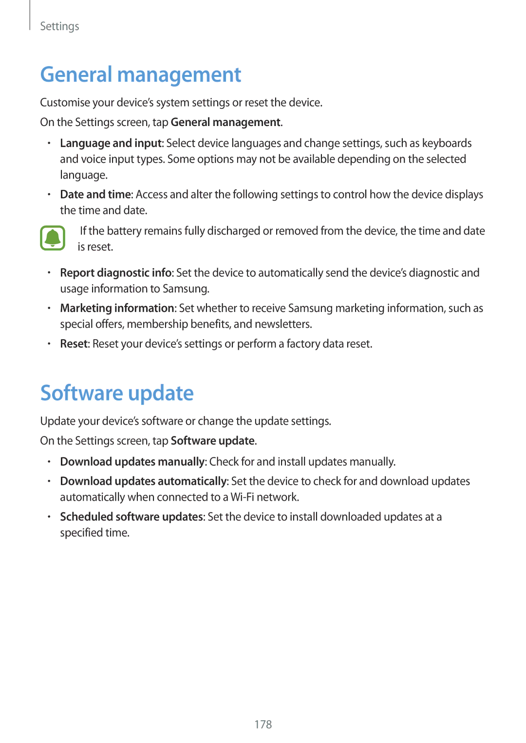 Samsung SM-N920CZDAKSA, SM-N920CZDUXSG, SM-N920CZKAKSA, SM-N920CEDEKSA, CG-N920FZWXVTC General management, Software update 