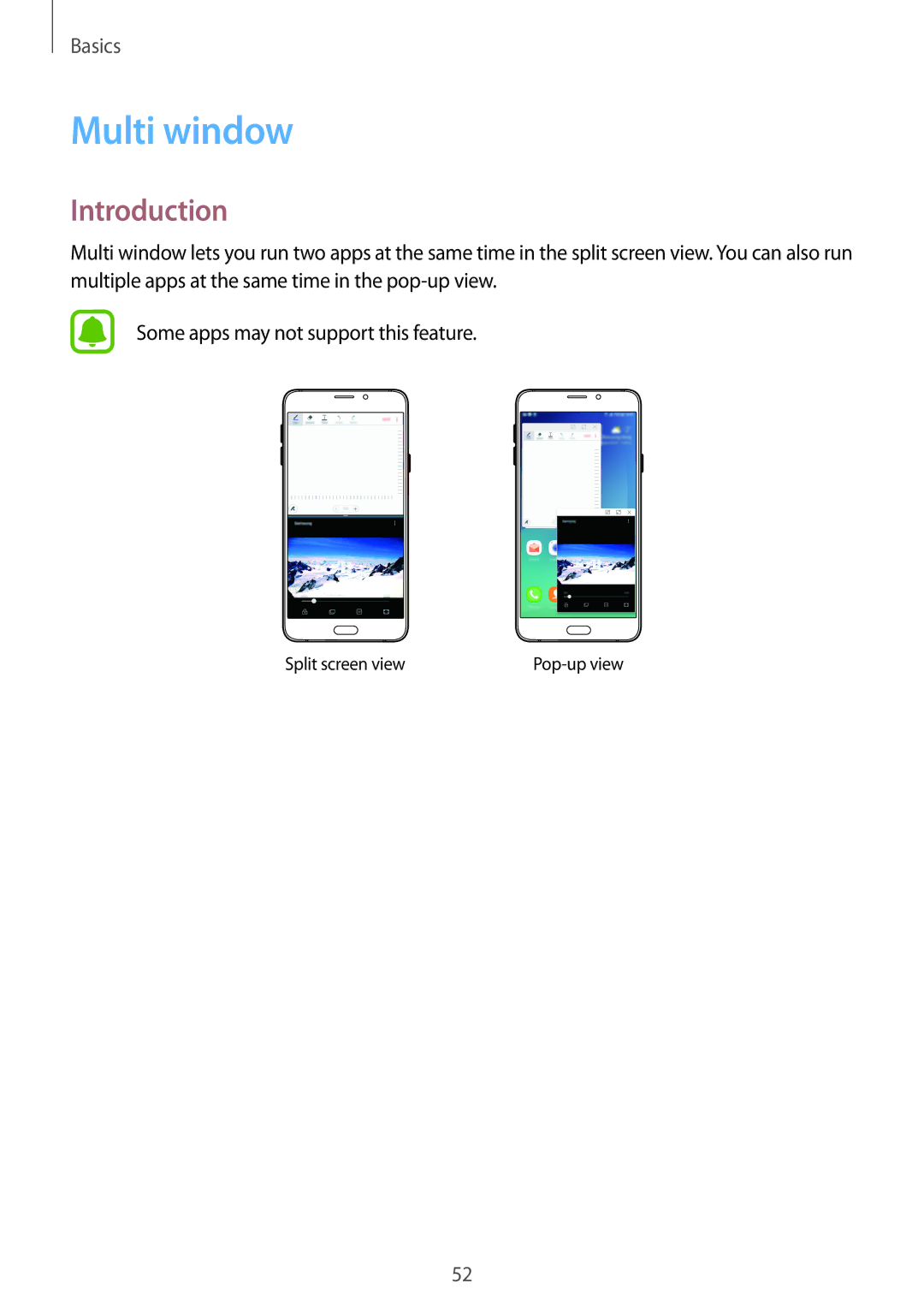 Samsung SM-N920CZDAKSA, SM-N920CZDUXSG, SM-N920CZKAKSA, SM-N920CEDEKSA, CG-N920FZWXVTC manual Multi window, Introduction 