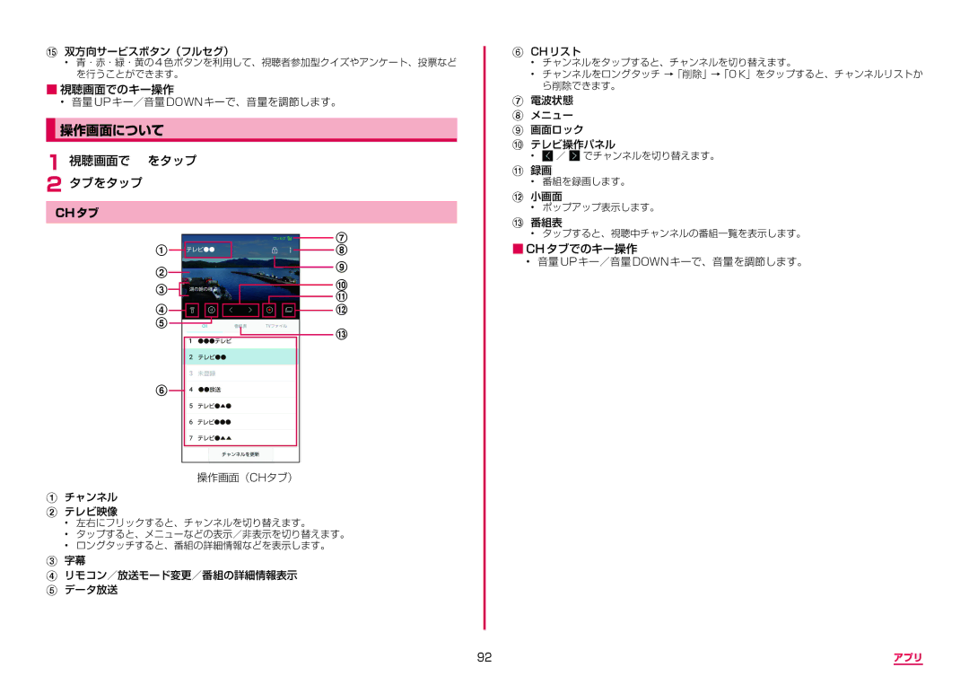 Samsung SM-N950DZDADCM, SM-N950DZKADCM manual 操作画面について, 視聴画面で をタップ タブをタップ 