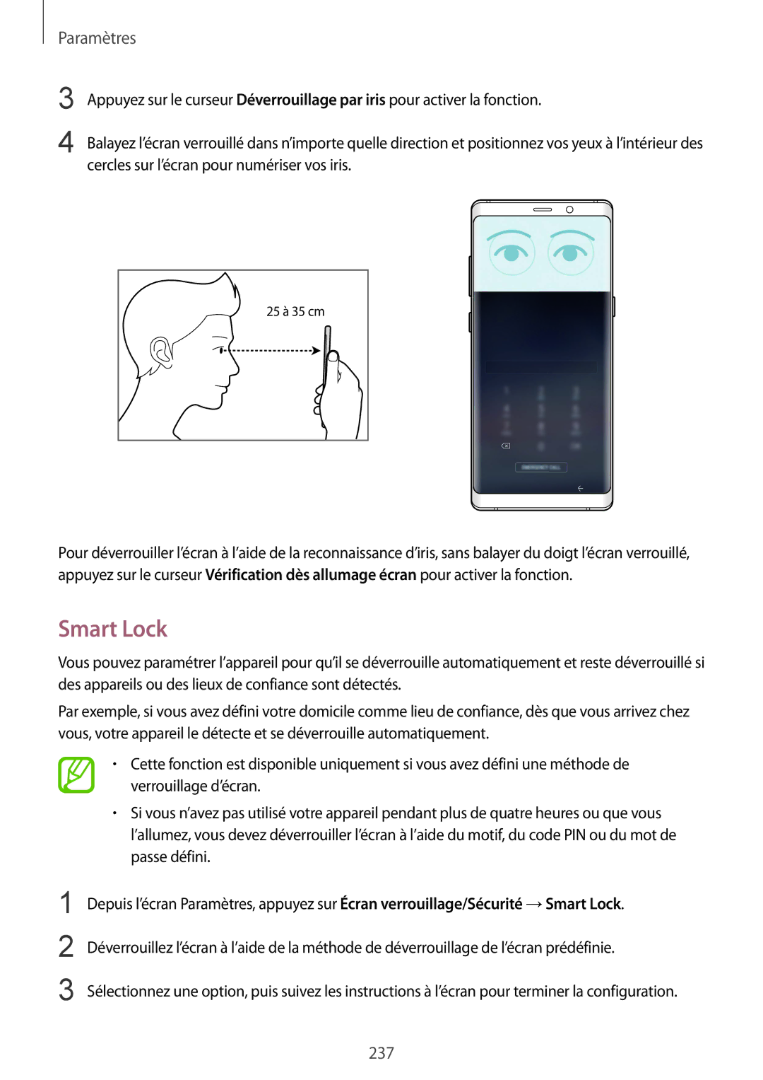 Samsung SM-N950FZDAXEF, SM-N950FZBAXEF, SM-N950FZKAXEF, SM-N950FZKDXEF manual Smart Lock 