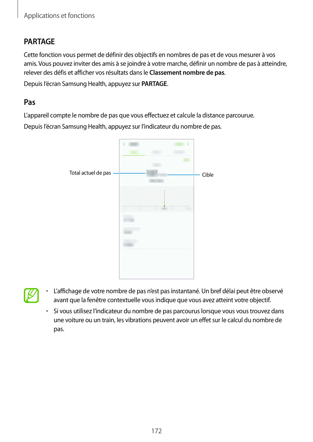 Samsung SM-N950FZDAXEF, SM-N950FZBAXEF, SM-N950FZKAXEF manual Partage, Pas 