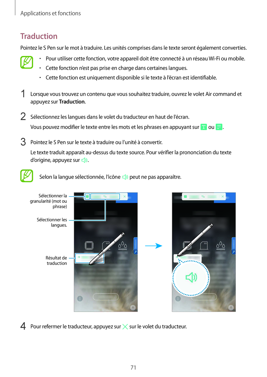 Samsung SM-N950FZKAXEF, SM-N950FZBAXEF, SM-N950FZDAXEF manual Traduction 