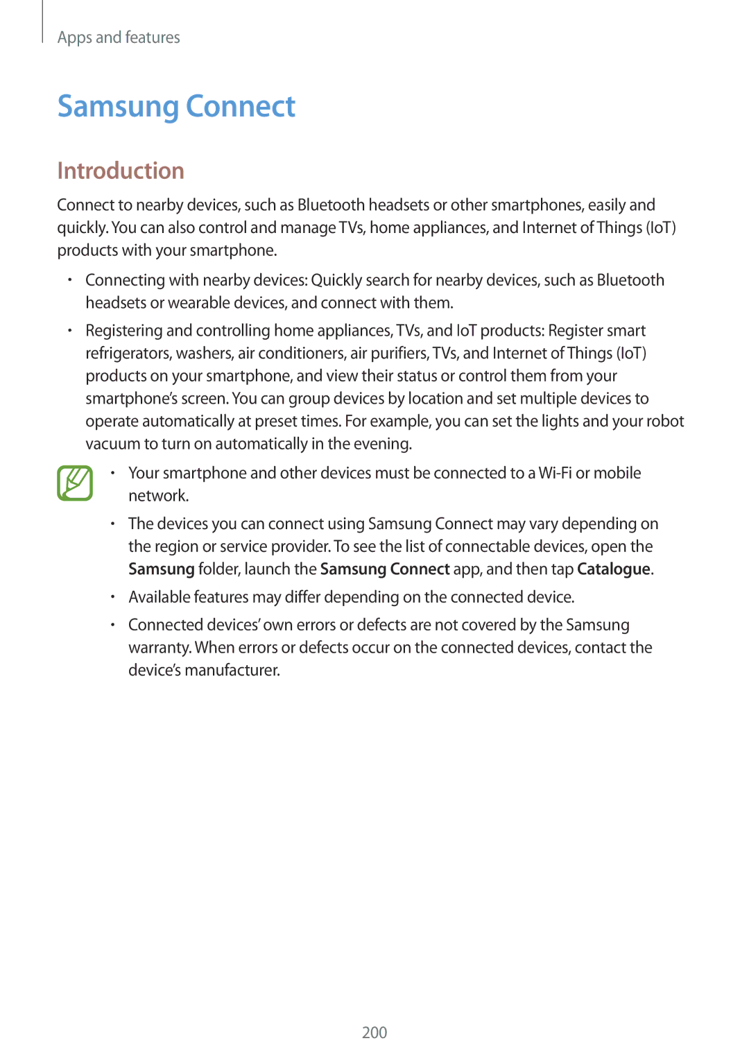 Samsung SM-N950FZDACOS, SM-N950FZDADBT, SM-N950FZKADBT, SM-N950FZBDDBT, SM-N950FZDDDBT manual Samsung Connect, Introduction 