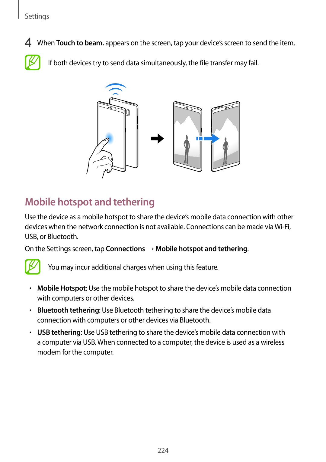 Samsung SM-N950FZDATUR, SM-N950FZDADBT, SM-N950FZKADBT, SM-N950FZBDDBT, SM-N950FZDDDBT manual Mobile hotspot and tethering 