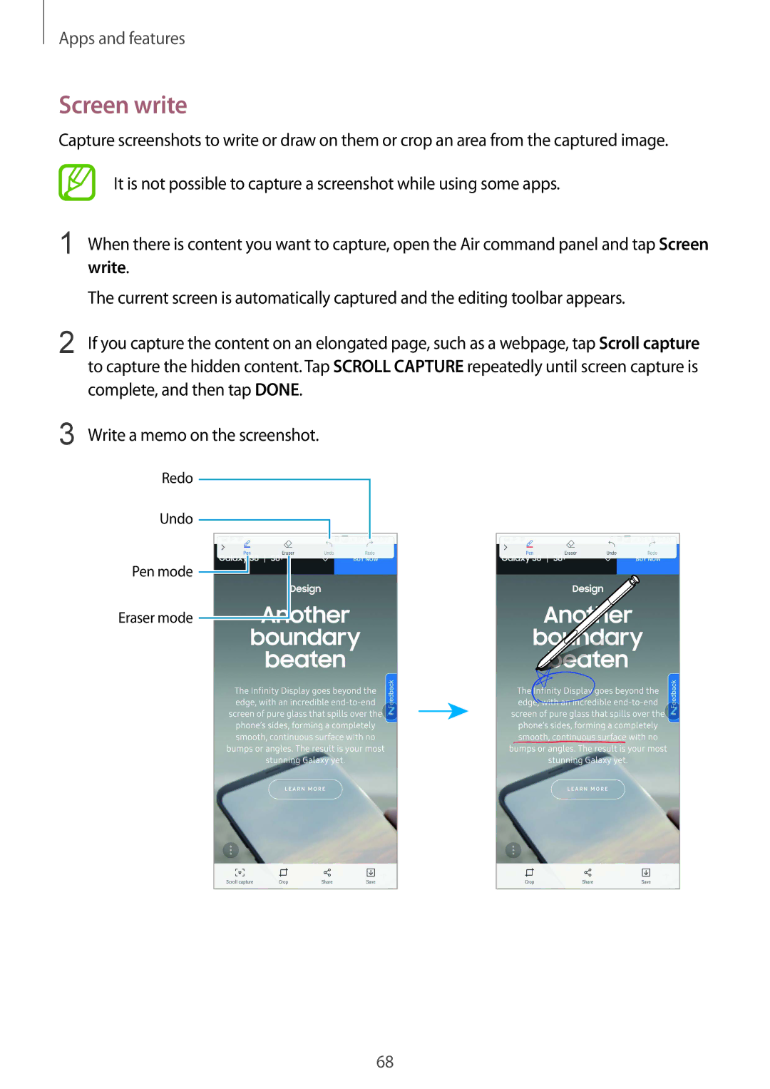 Samsung SM-N950FZDDSER, SM-N950FZDADBT, SM-N950FZKADBT, SM-N950FZBDDBT, SM-N950FZDDDBT, SM-N950FZKDDBT Screen write, Write 