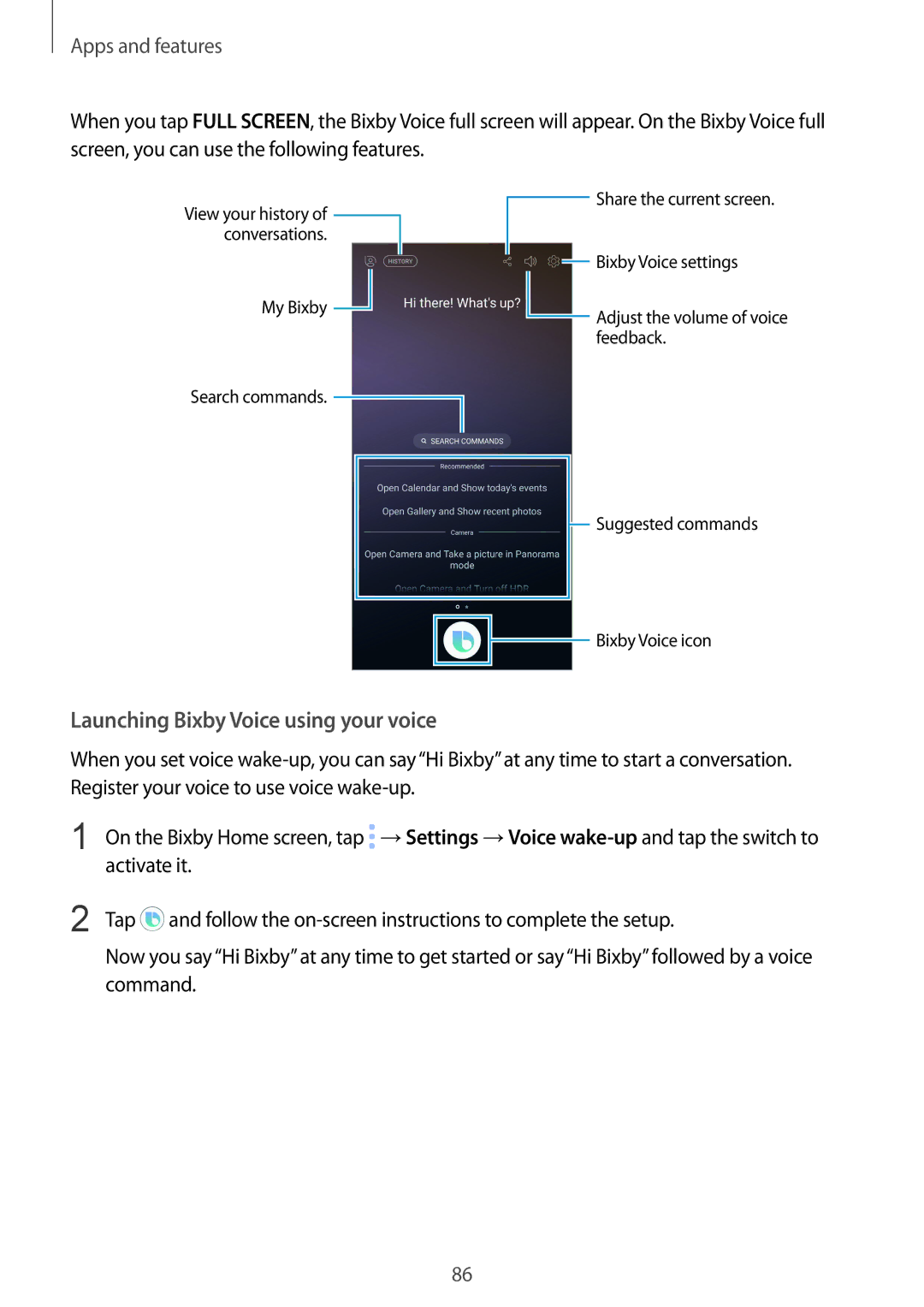 Samsung SM-N950FZKATIM, SM-N950FZDADBT, SM-N950FZKADBT, SM-N950FZBDDBT, SM-N950FZDDDBT Launching Bixby Voice using your voice 