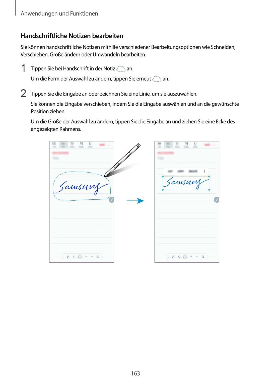 Samsung SM-N950FZKADBT, SM-N950FZDADBT, SM-N950FZBDDBT, SM-N950FZDDDBT, SM-N950FZKDDBT Handschriftliche Notizen bearbeiten 