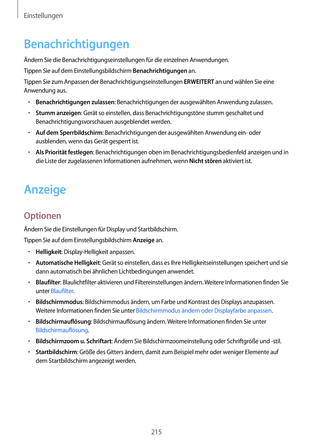 Samsung SM-N950FZBADBT, SM-N950FZDADBT, SM-N950FZKADBT, SM-N950FZBDDBT, SM-N950FZDDDBT manual Benachrichtigungen, Anzeige 