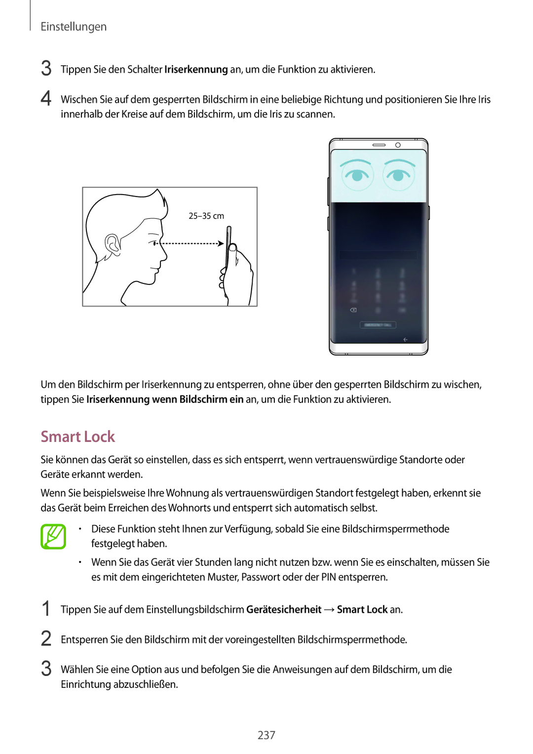 Samsung SM-N950FZDDDBT, SM-N950FZDADBT, SM-N950FZKADBT, SM-N950FZBDDBT, SM-N950FZKDDBT, SM-N950FZBADBT manual Smart Lock 