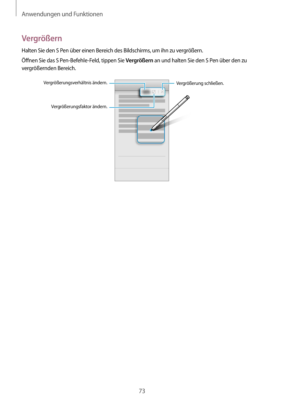 Samsung SM-N950FZKADBT, SM-N950FZDADBT, SM-N950FZBDDBT, SM-N950FZDDDBT, SM-N950FZKDDBT, SM-N950FZBADBT manual Vergrößern 