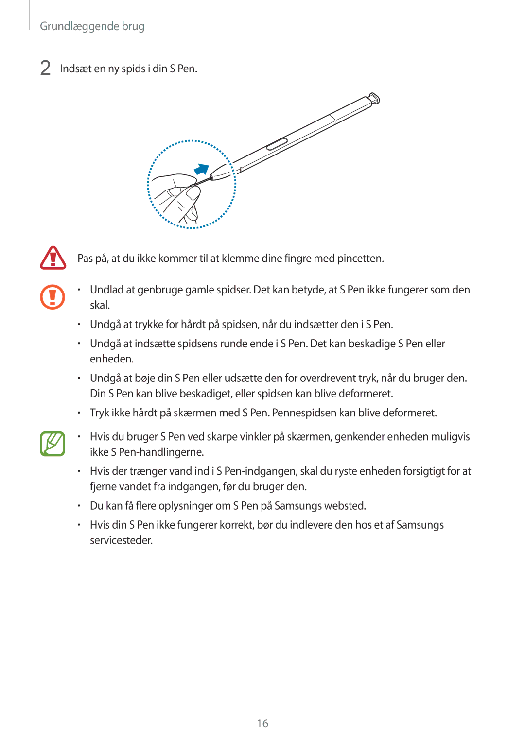 Samsung SM-N950FZKAHTS, SM-N950FZDATEN, CG-N950FZDSHTD, SM-N950FZKDNEE, SM-N950FZDDNEE, SM-N950FZDAHTS manual Grundlæggende brug 