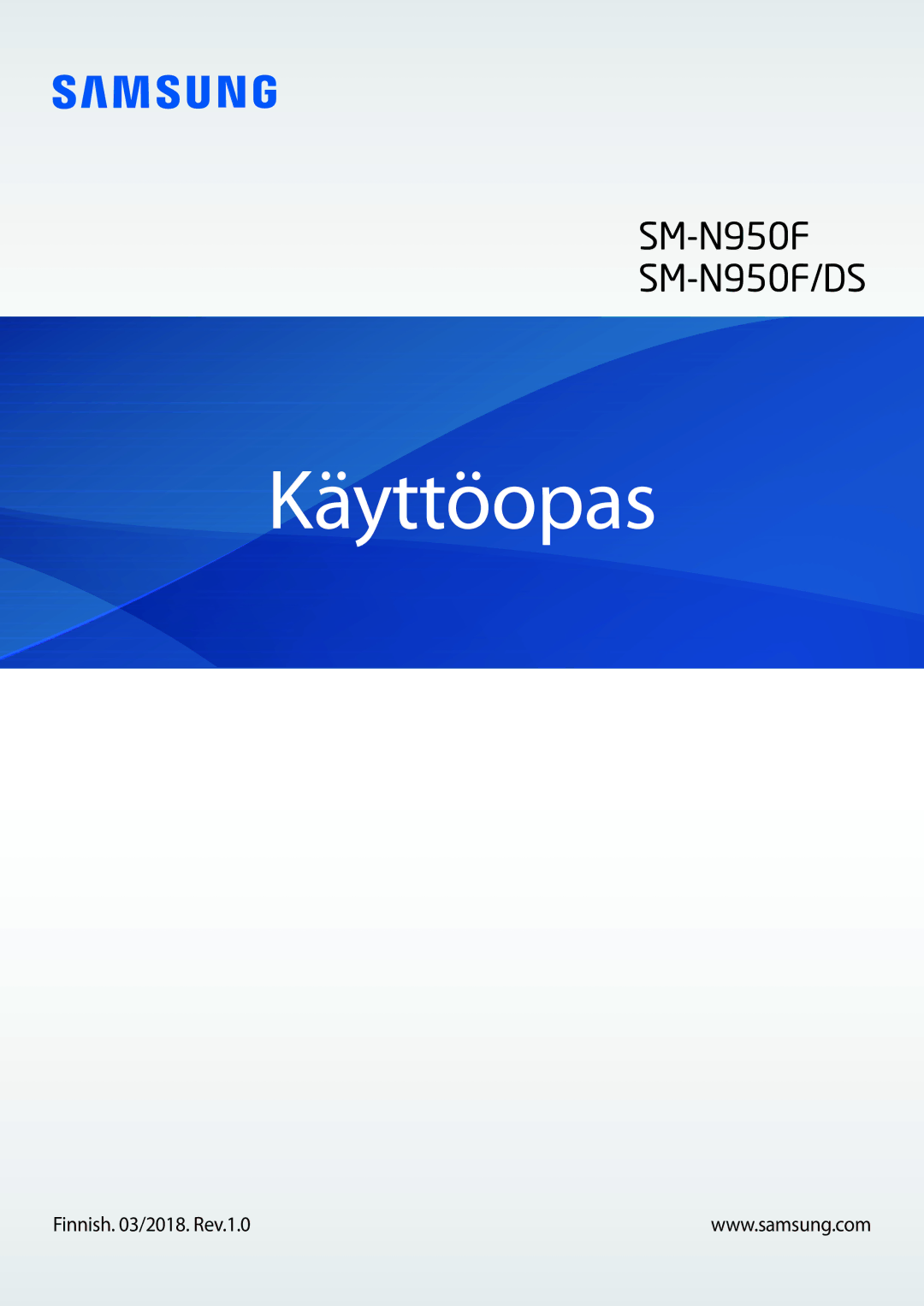 Samsung CG-N950FZDSHTD, SM-N950FZDATEN, SM-N950FZKAHTS, SM-N950FZKDNEE manual Käyttöopas, Finnish /2018. Rev.1.0 