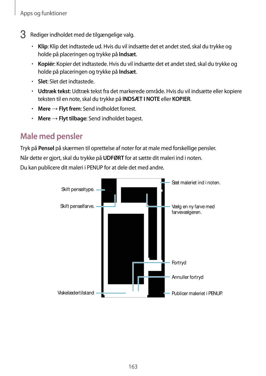 Samsung SM-N950FZKAHTS, SM-N950FZDATEN, CG-N950FZDSHTD, SM-N950FZKDNEE, SM-N950FZDDNEE, SM-N950FZDAHTS manual Male med pensler 