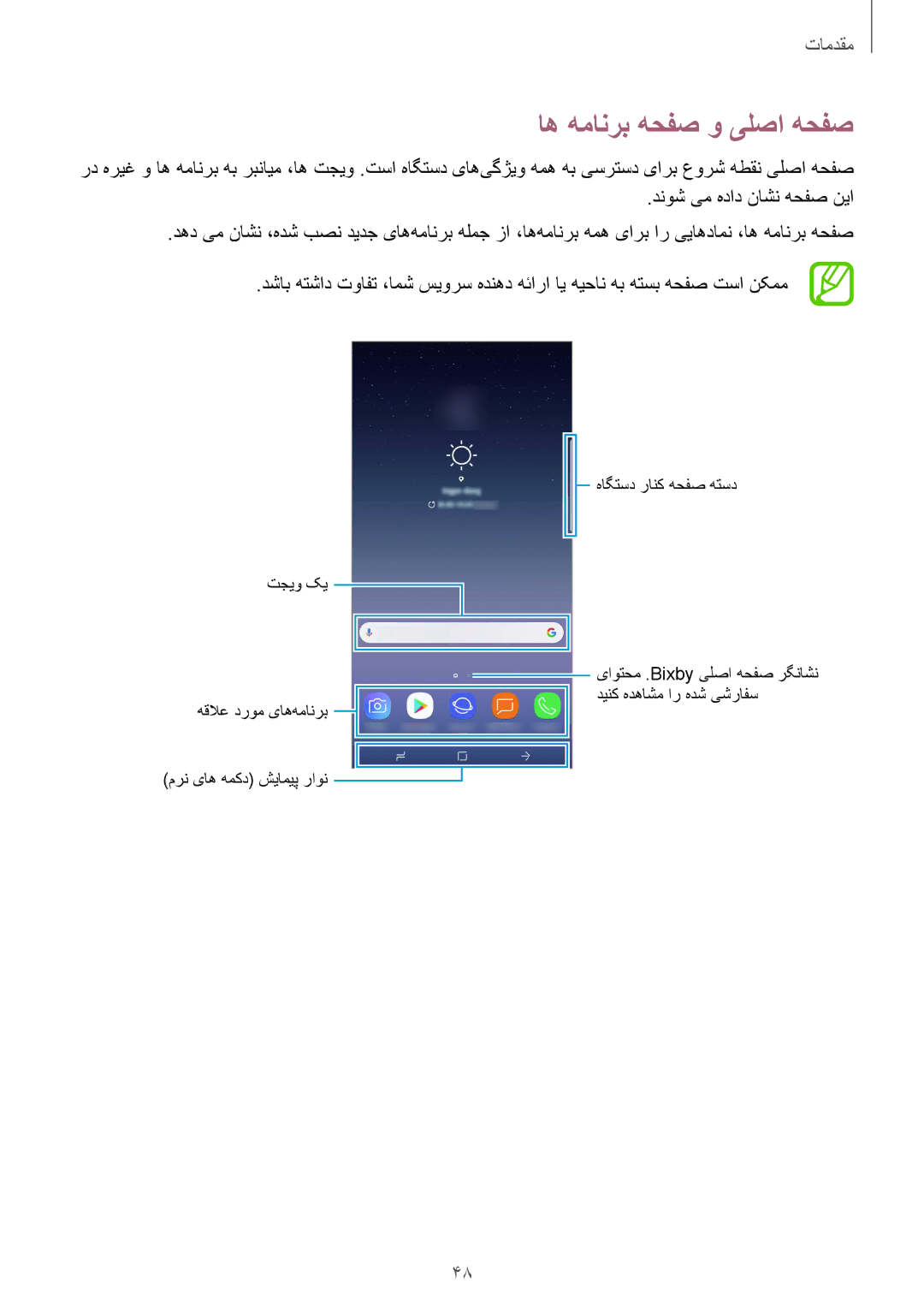 Samsung SM-N950FZDDKSA, SM-N950FZKDKSA, SM-N950FZVDKSA manual اه همانرب هحفص و یلصا هحفص 