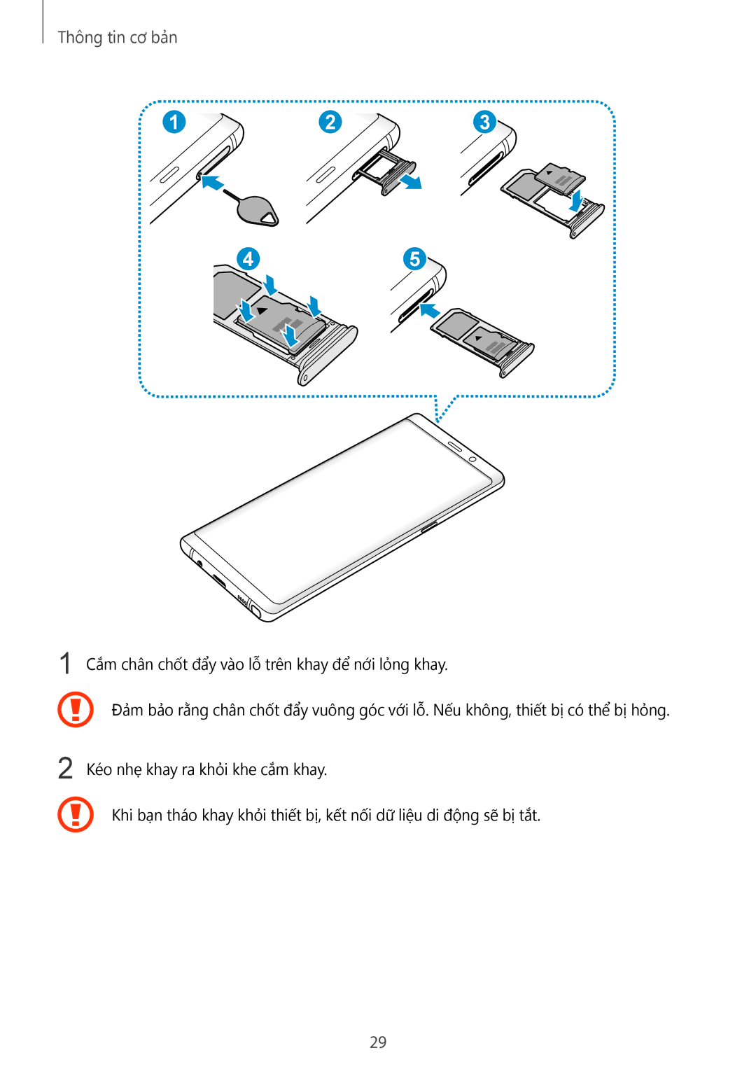 Samsung SM-N950FZKDXXV, SM-N950FZDDXXV, SM-N950FZVDXXV manual Thông tin cơ bản 