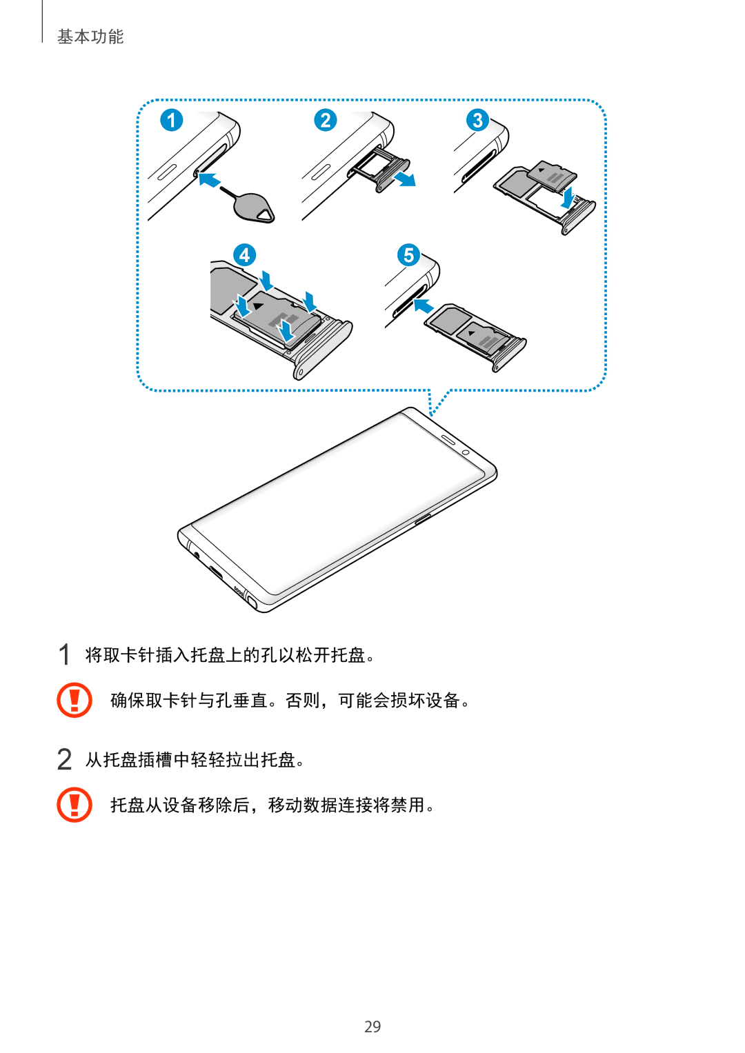 Samsung SM-N950FZKDXXV, SM-N950FZDDXXV, SM-N950FZVDXXV manual 基本功能 