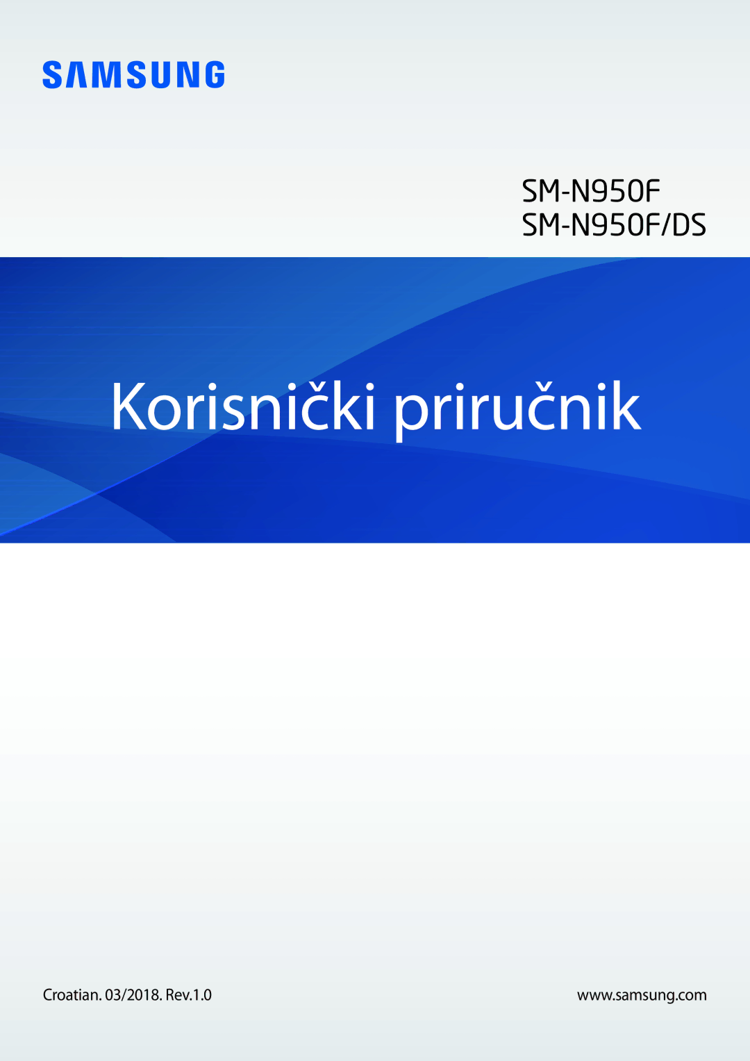 Samsung SM-N950FZDACRO, SM-N950FZKACRO, SM-N950FZDASEE, SM-N950FZKASEE manual Korisnički priručnik, Croatian /2018. Rev.1.0 