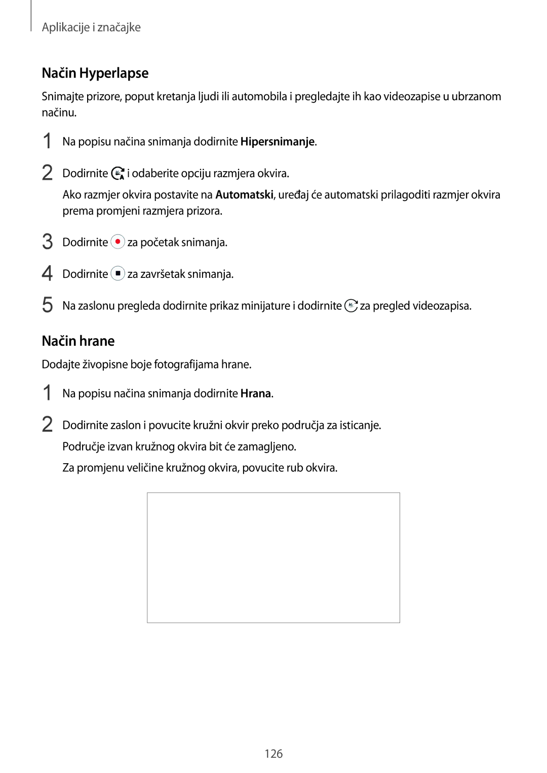 Samsung SM-N950FZDASEE, SM-N950FZKACRO, SM-N950FZDACRO, SM-N950FZKASEE manual Način Hyperlapse, Način hrane 