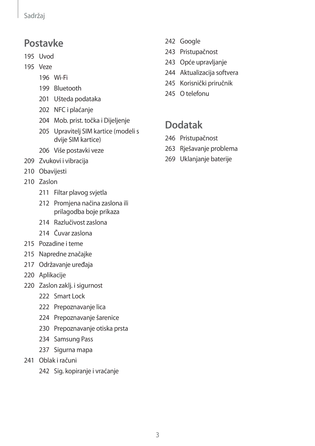 Samsung SM-N950FZKASEE, SM-N950FZKACRO, SM-N950FZDACRO Postavke, Pristupačnost 263 Rješavanje problema Uklanjanje baterije 