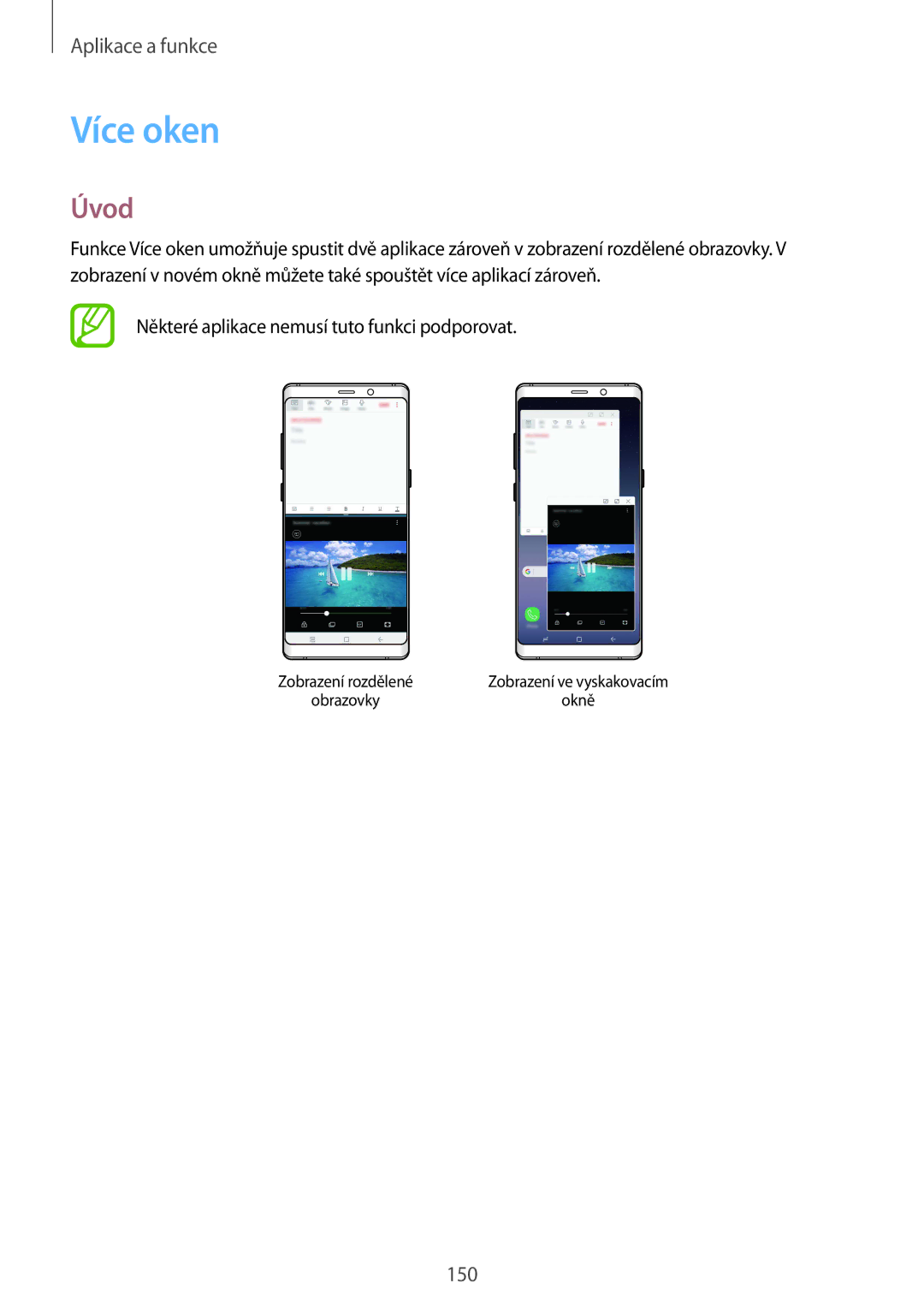 Samsung SM-N950FZDDETL, SM-N950FZKAO2C, SM-N950FZBDETL, SM-N950FZKDETL manual Více oken, Úvod 