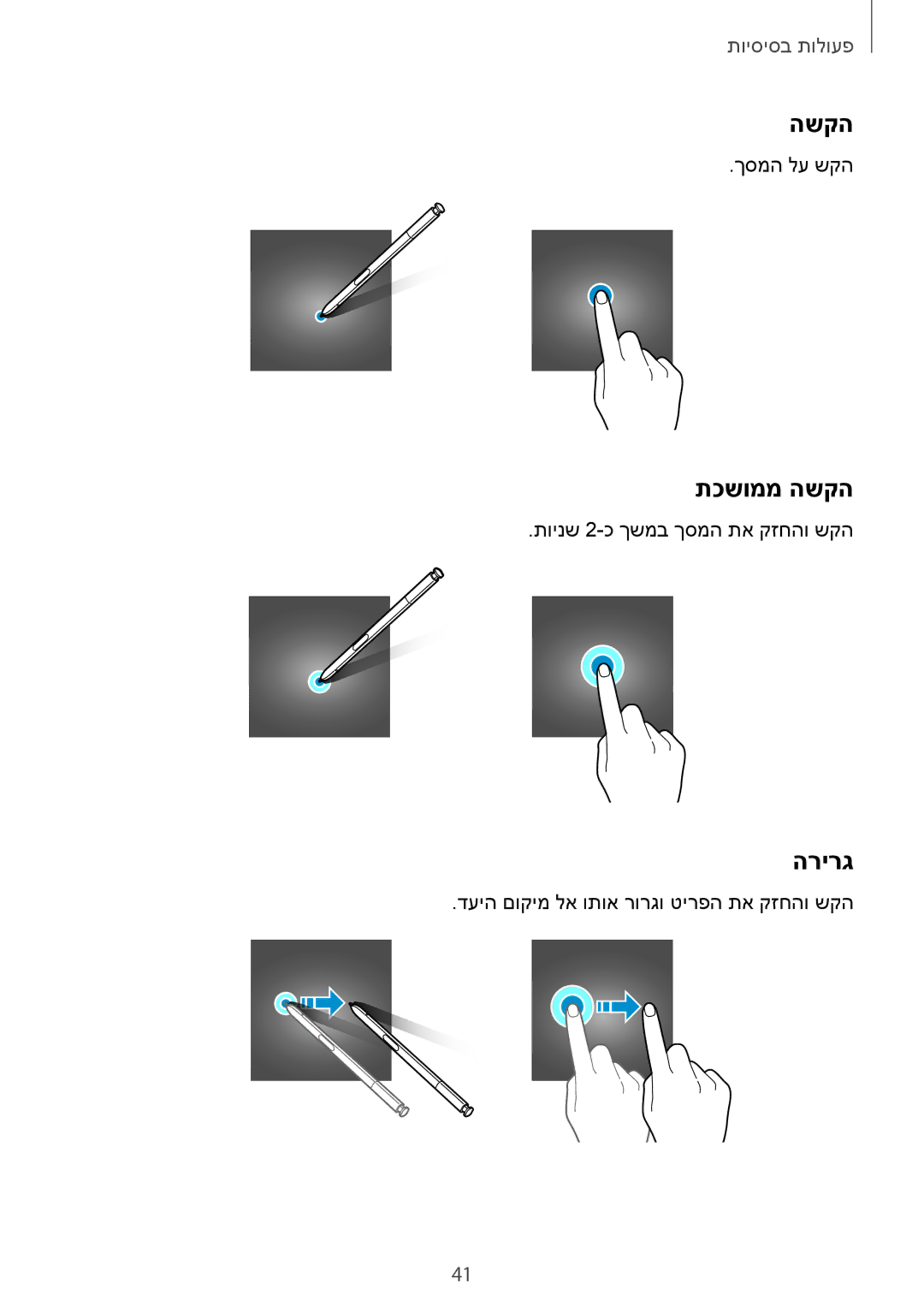 Samsung SM-N950FZDAILO, SM-N950FZKAPCL, SM-N950FZVAILO manual תכשוממ השקה, הרירג 