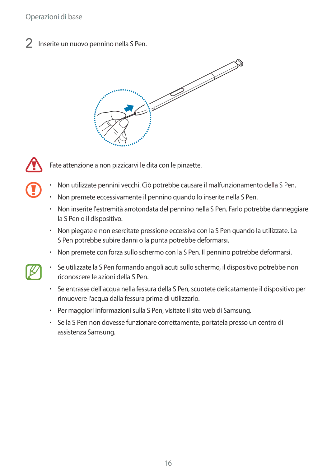 Samsung SM-N950FZKATUR, SM-N950FZKDITV, SM-N950FZDATUR, SM-N950FZKAHUI, SM-N950FZDAOMN, SM-N950FZKATIM manual Operazioni di base 