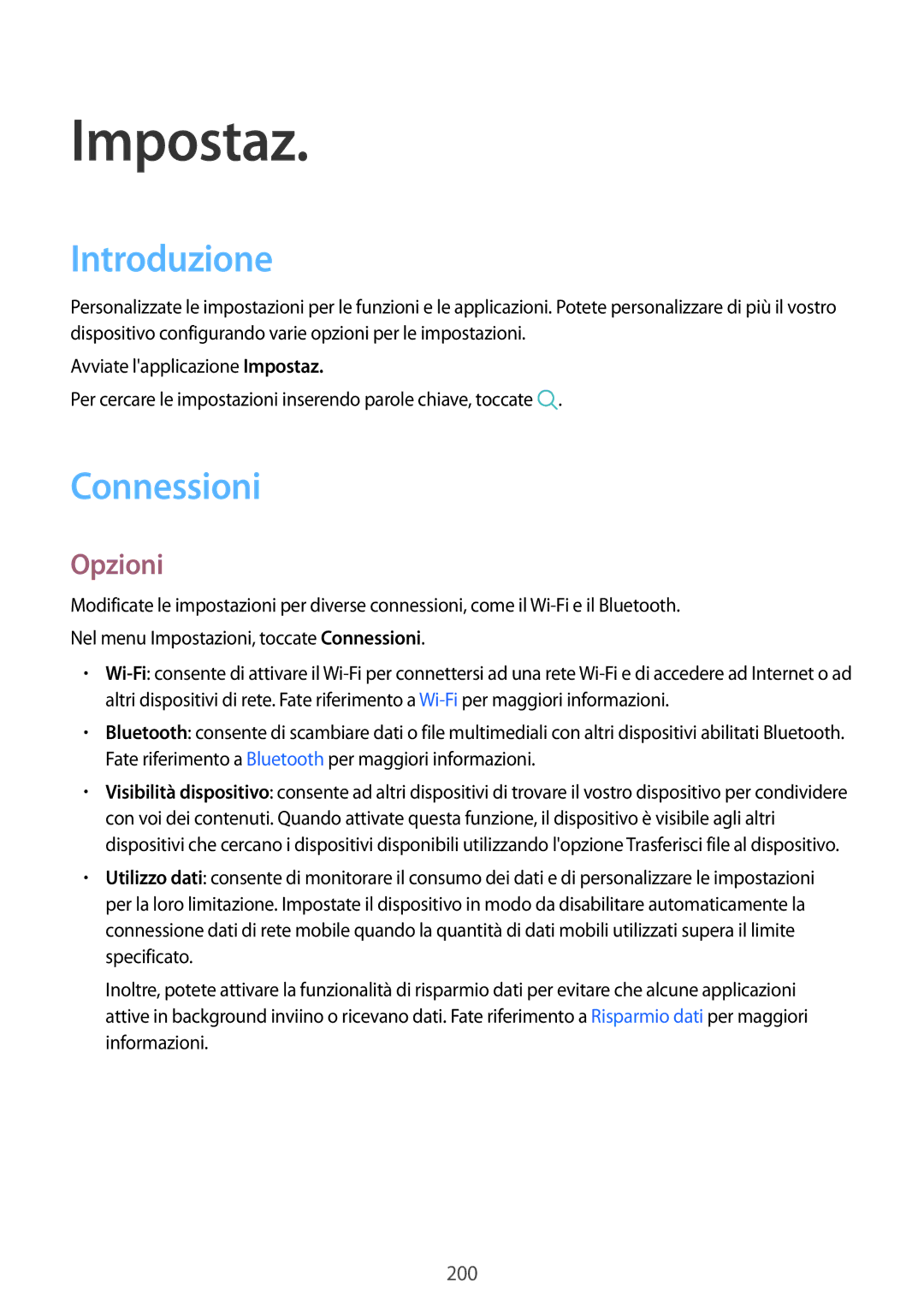 Samsung SM-N950FZDAOMN, SM-N950FZKDITV, SM-N950FZDATUR, SM-N950FZKATUR, SM-N950FZKAHUI Introduzione, Connessioni, Opzioni 