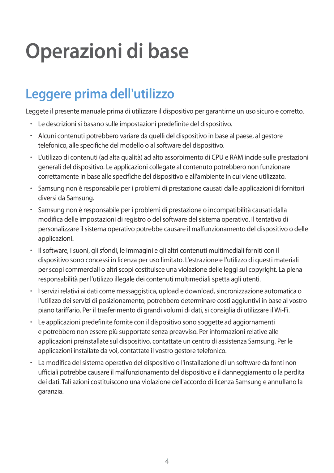 Samsung SM-N950FZDAOMN, SM-N950FZKDITV, SM-N950FZDATUR, SM-N950FZKATUR manual Operazioni di base, Leggere prima dellutilizzo 