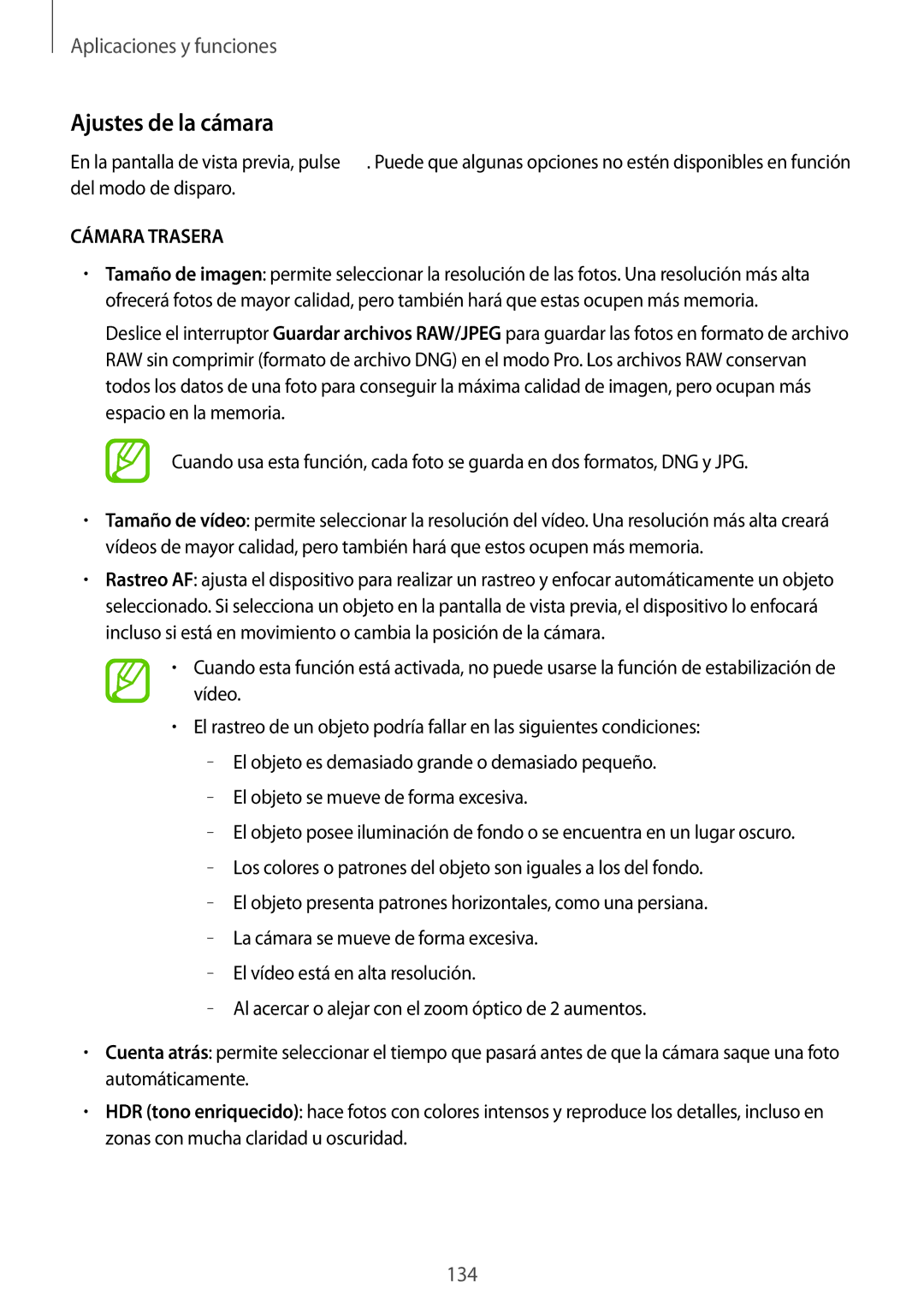 Samsung SM-N950FZKAPHE, SM-N950FZKDPHE, SM-N950FZDDPHE, SM-N950FZDAPHE manual Ajustes de la cámara, Cámara Trasera 