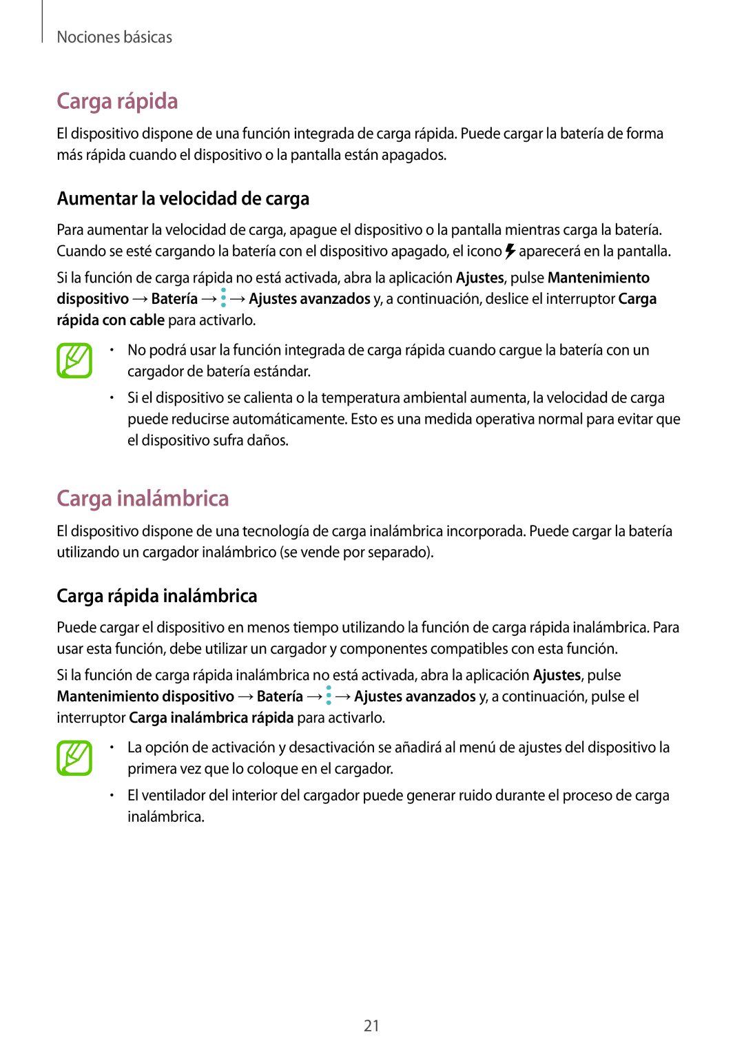 Samsung SM-N950FZDDPHE, SM-N950FZKDPHE Carga inalámbrica, Aumentar la velocidad de carga, Carga rápida inalámbrica 