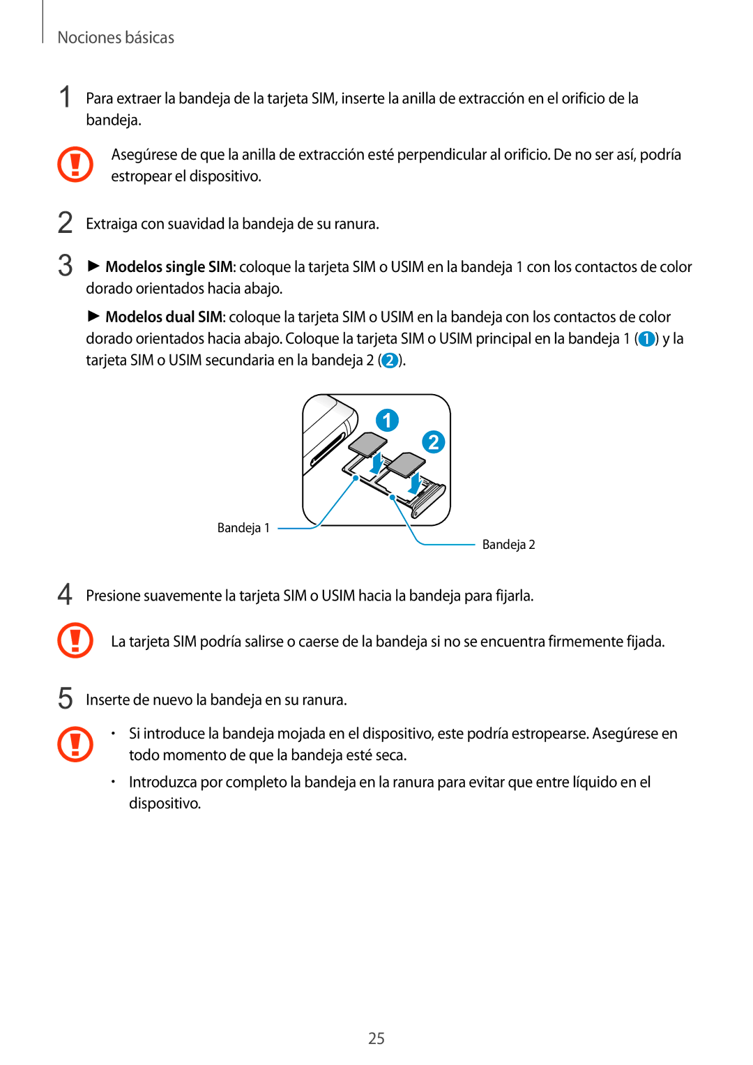 Samsung SM-N950FZDDPHE, SM-N950FZKDPHE, SM-N950FZKAPHE, SM-N950FZDAPHE manual Bandeja 