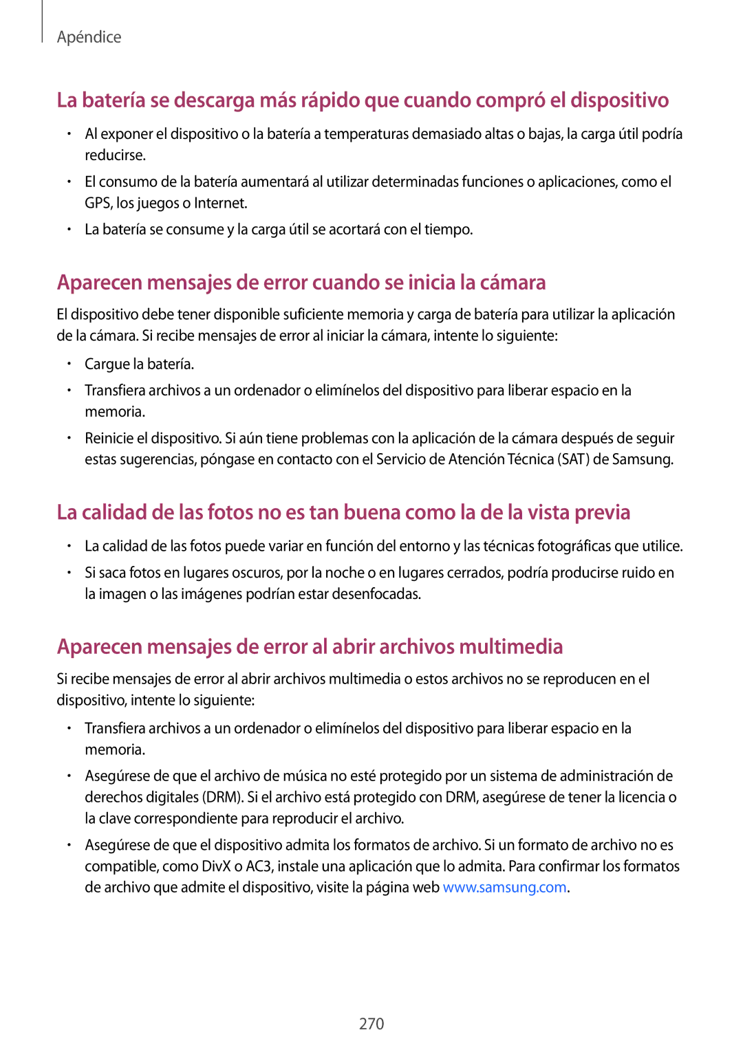 Samsung SM-N950FZKAPHE, SM-N950FZKDPHE, SM-N950FZDDPHE, SM-N950FZDAPHE Aparecen mensajes de error cuando se inicia la cámara 