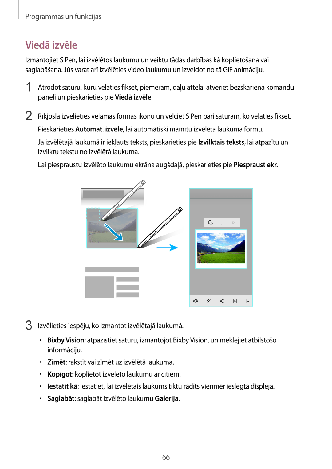 Samsung SM-N950FZKDSEB, SM-N950FZDDSEB manual Paneli un pieskarieties pie Viedā izvēle 