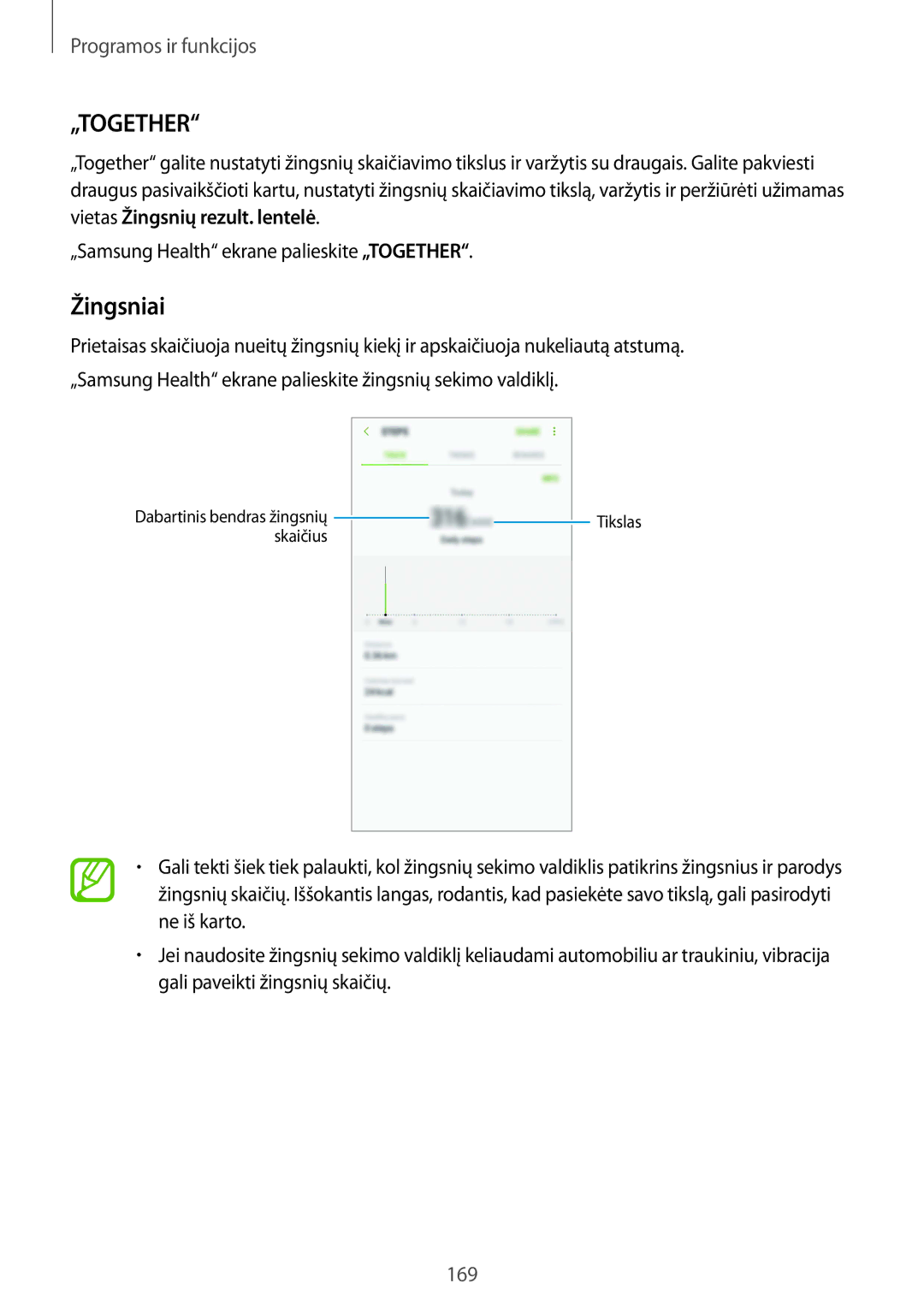 Samsung SM-N950FZDDSEB, SM-N950FZKDSEB manual „Together, Žingsniai 