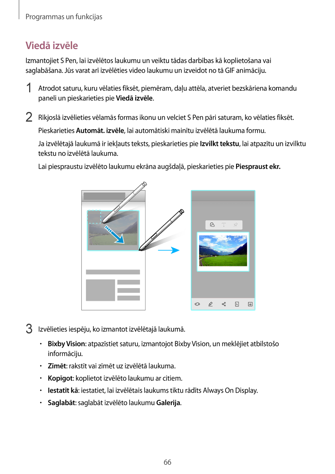 Samsung SM-N950FZKDSEB, SM-N950FZDDSEB manual Paneli un pieskarieties pie Viedā izvēle 