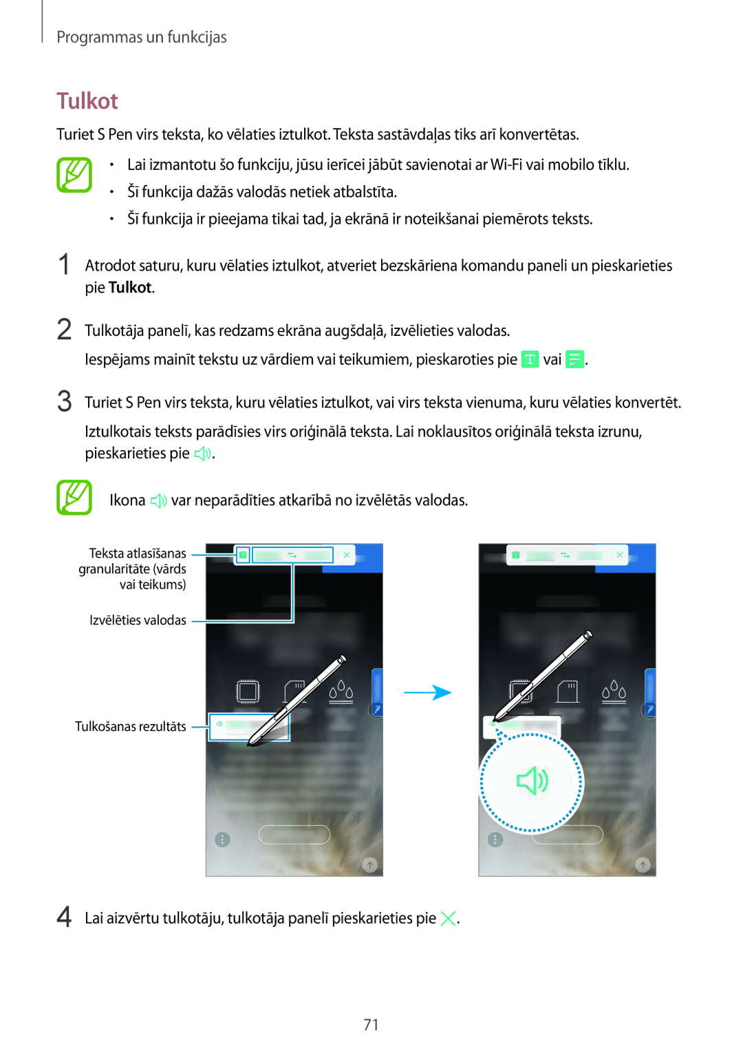 Samsung SM-N950FZDDSEB, SM-N950FZKDSEB manual Tulkot 