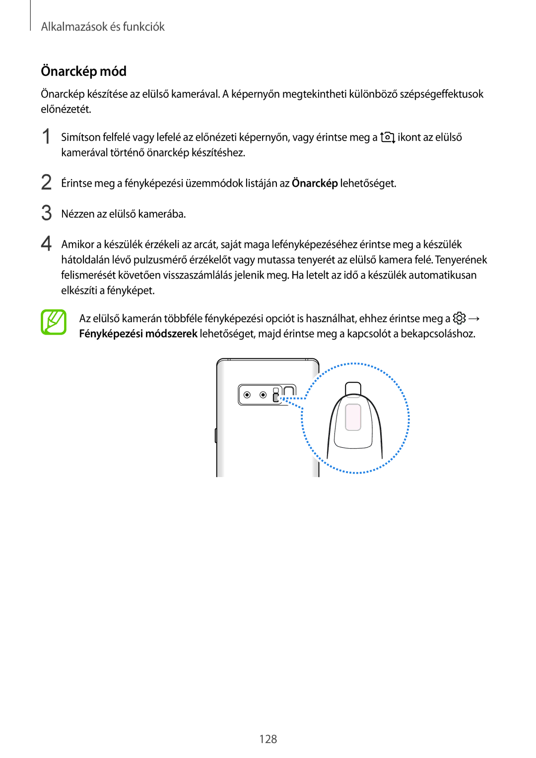 Samsung SM-N950FZKDXEH, SM-N950FZDATMH, SM-N950FZKATMH, SM-N950FZDDXEH manual Önarckép mód 