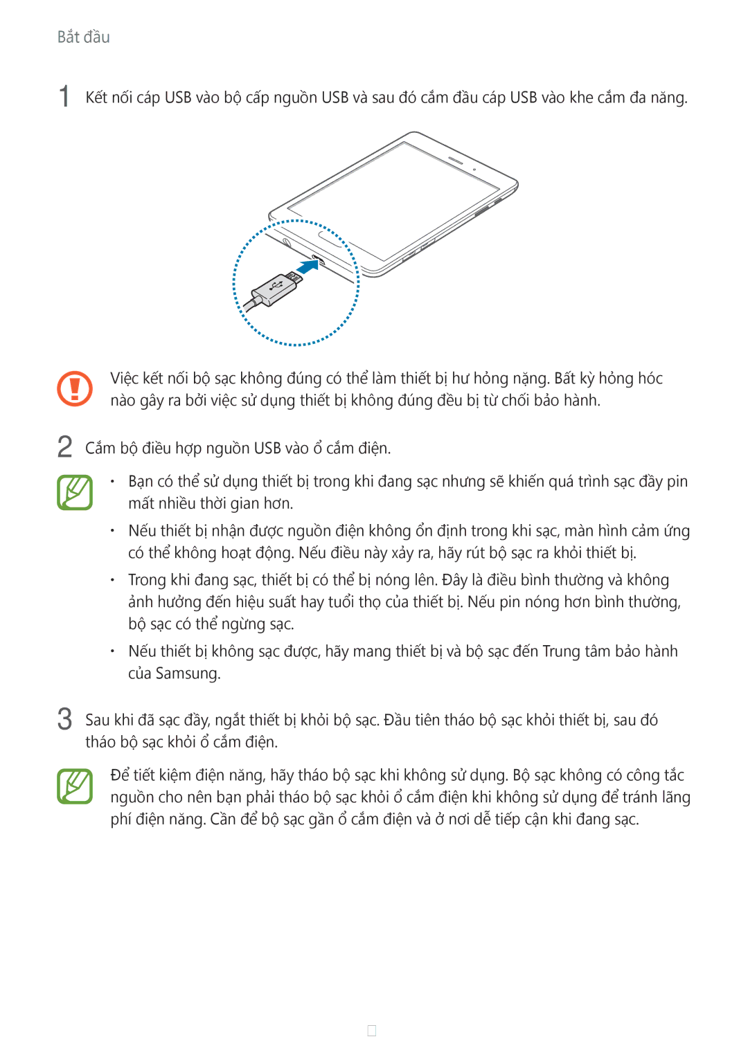 Samsung SM-P355NZWAXXV, SM-P355NZAAXXV manual Bắt đầu 