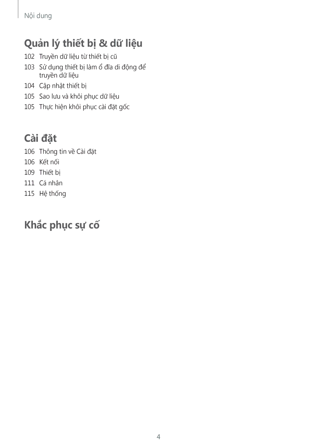 Samsung SM-P355NZAAXXV, SM-P355NZWAXXV manual Cài đặt 