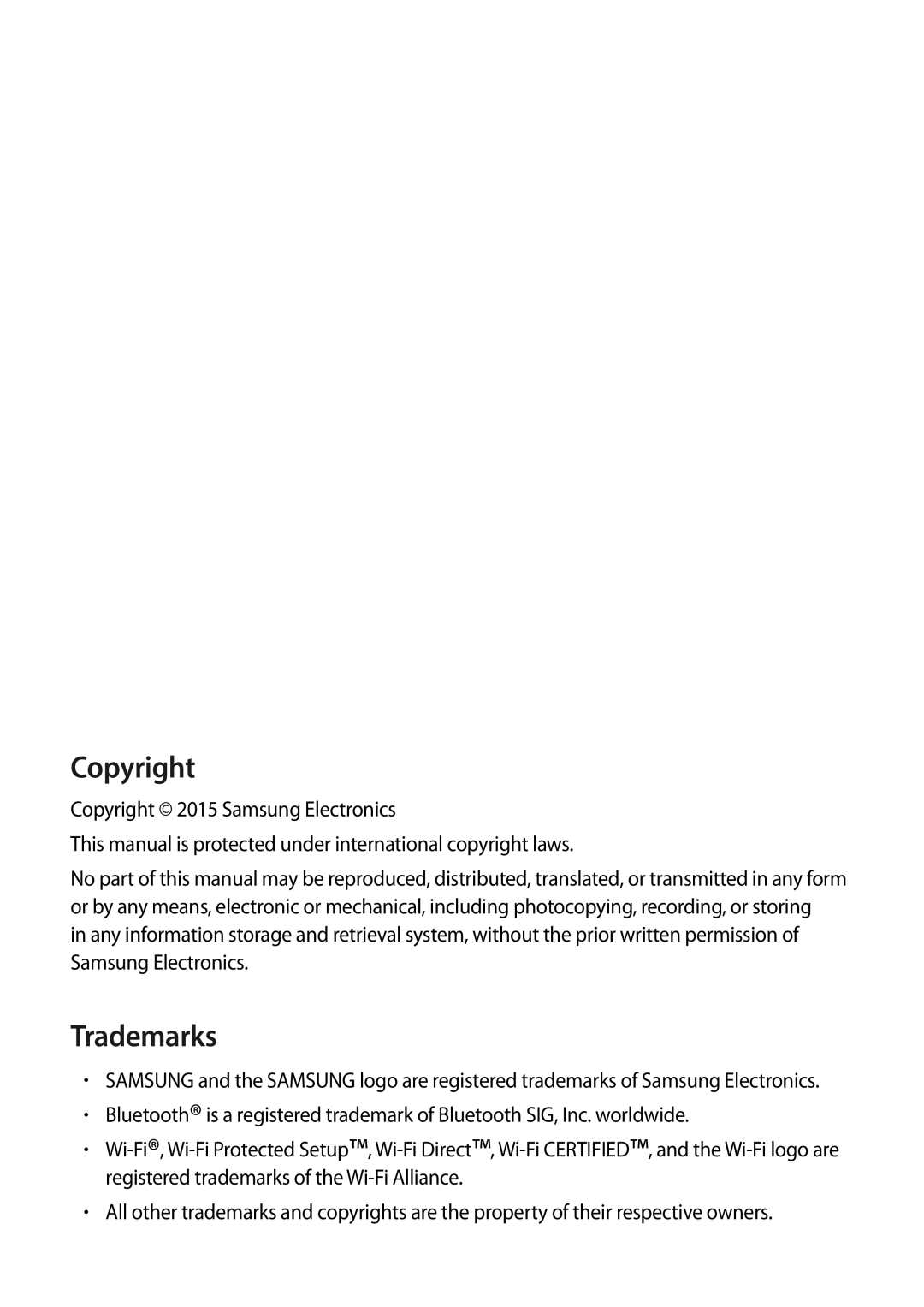 Samsung SM-P355NZAAXXV, SM-P355NZWAXXV manual Copyright 