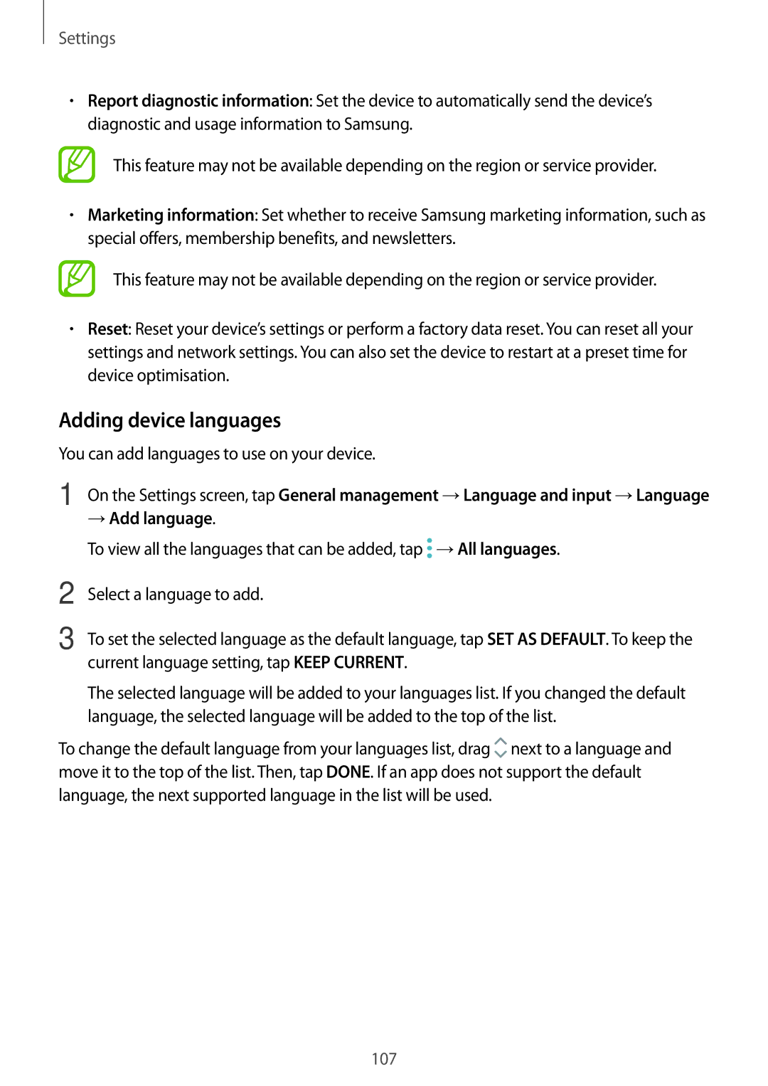 Samsung SM-P550NZKAITV, SM-P550NZKALUX, SM-P550NZWACHN, SM-P550NZWAXNZ manual Adding device languages, → Add language 