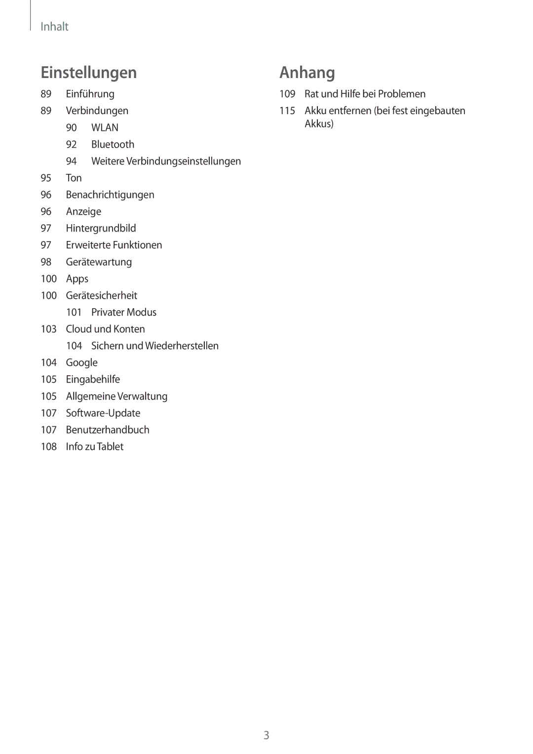 Samsung SM-P550NZWATUR, SM-P550NZKALUX, SM-P550NZWACHN, SM-P550NZWAXNZ, SM-P550NZKAXEZ manual Einstellungen, Einführung 