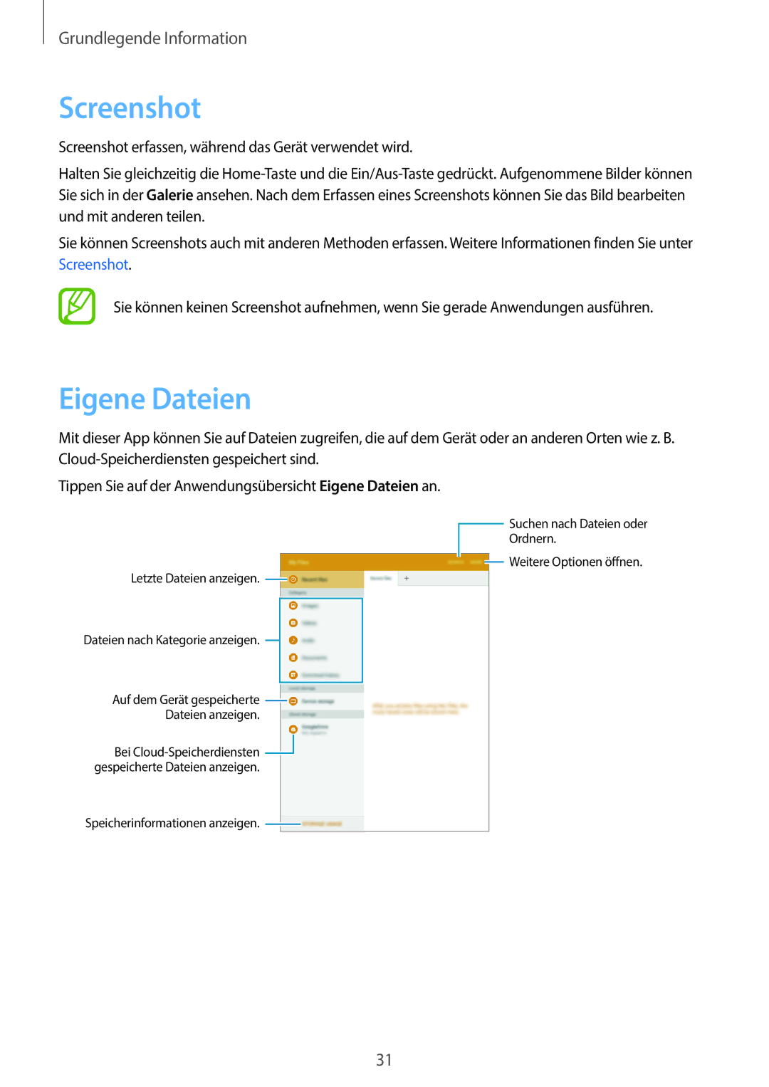 Samsung SM-P550NZKAXEF, SM-P550NZKALUX, SM-P550NZWACHN, SM-P550NZWAXNZ, SM-P550NZWATUR manual Screenshot, Eigene Dateien 