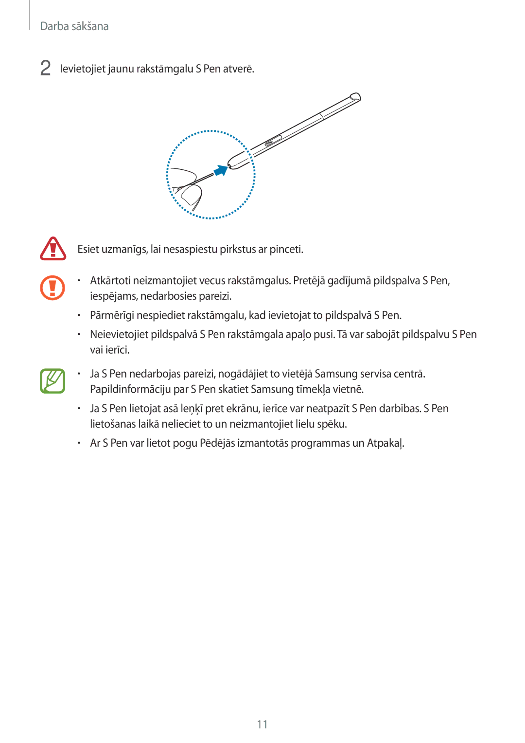 Samsung SM-P550NZKASEB manual Darba sākšana 