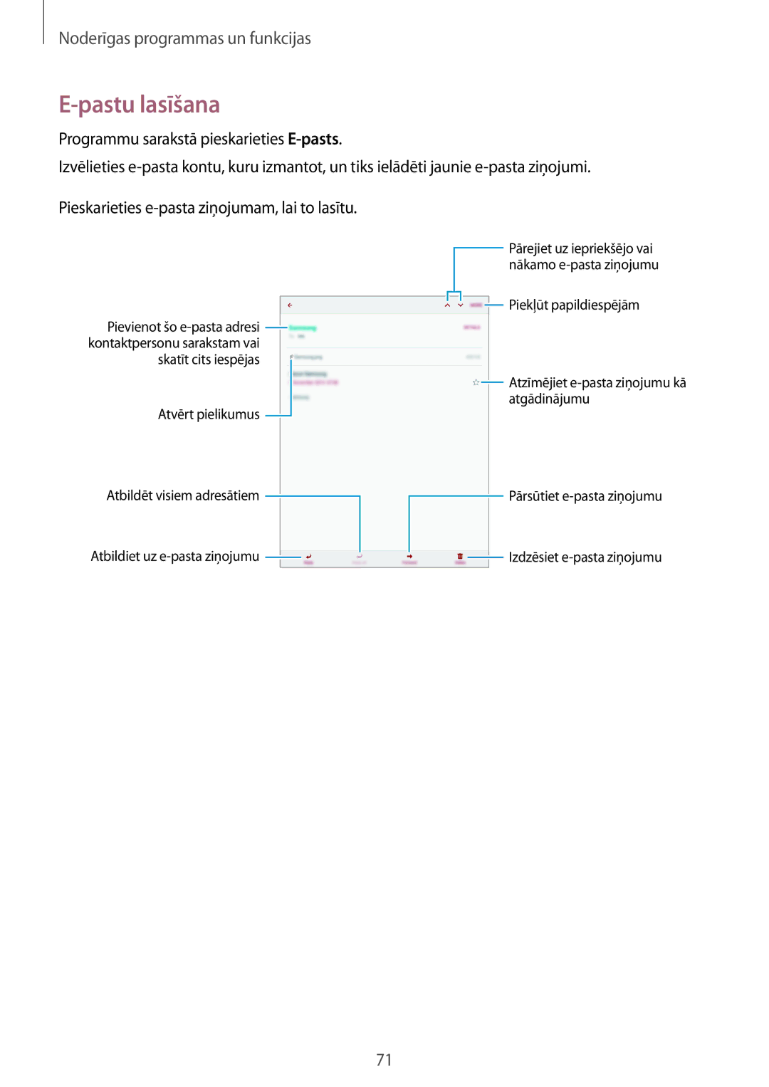 Samsung SM-P550NZKASEB manual Pastu lasīšana 