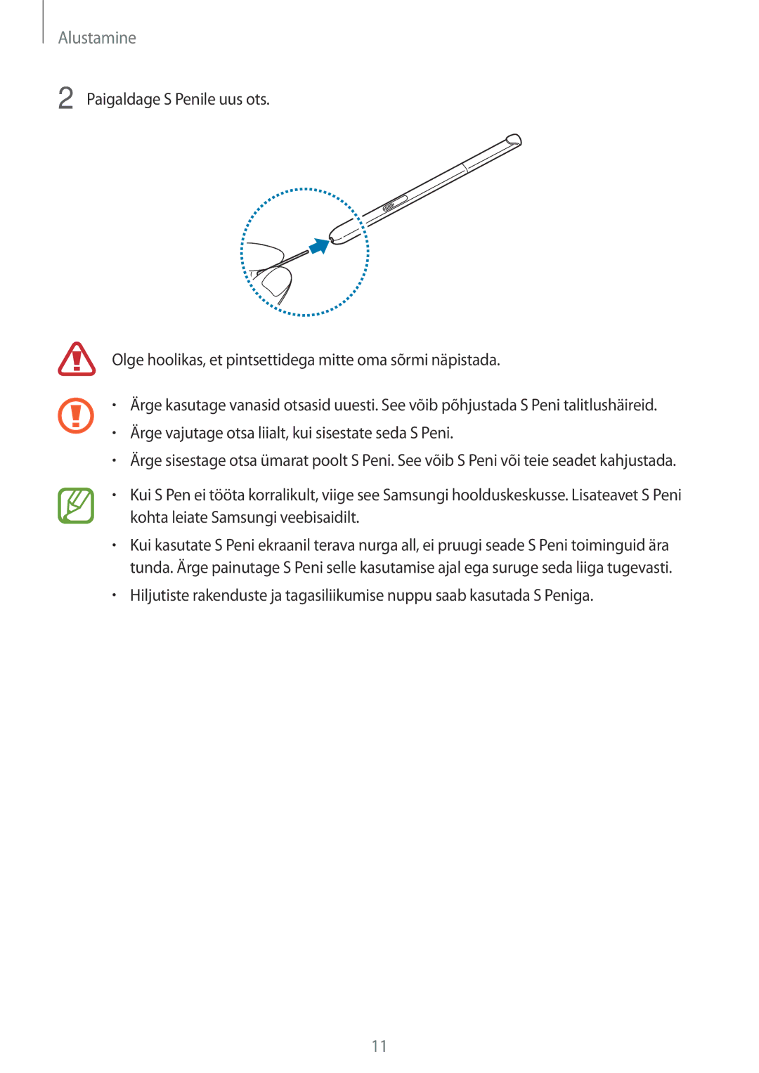 Samsung SM-P550NZKASEB manual Alustamine 